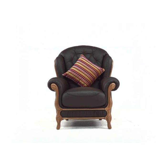 Ultimate Luxury Custom Italian Black Leather Armchair