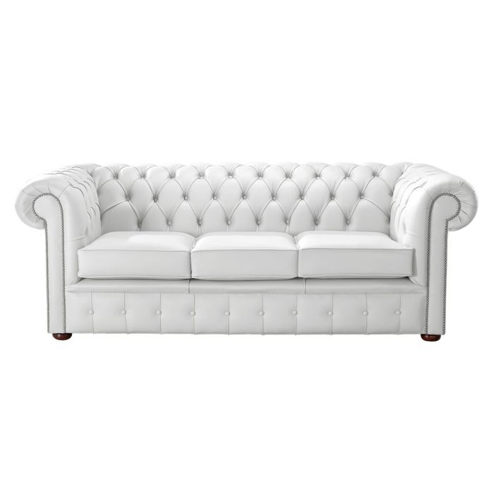 White chesterfield lounge clearance